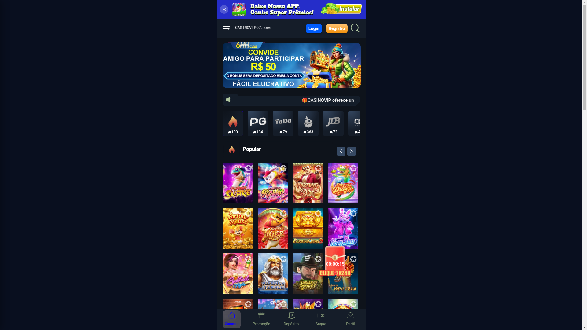 website screenshot of https://casinovip07.com/