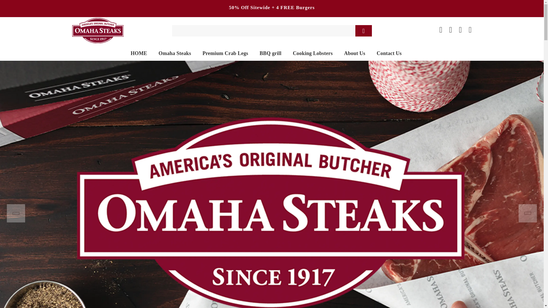 website screenshot of https://omahasteaks.food/