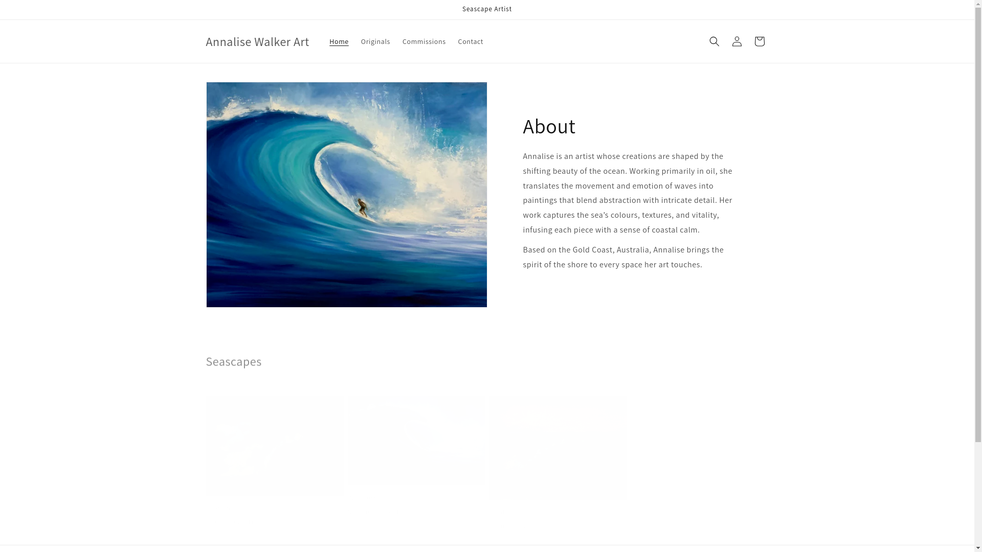 website screenshot of https://annalisewalkerart.com/