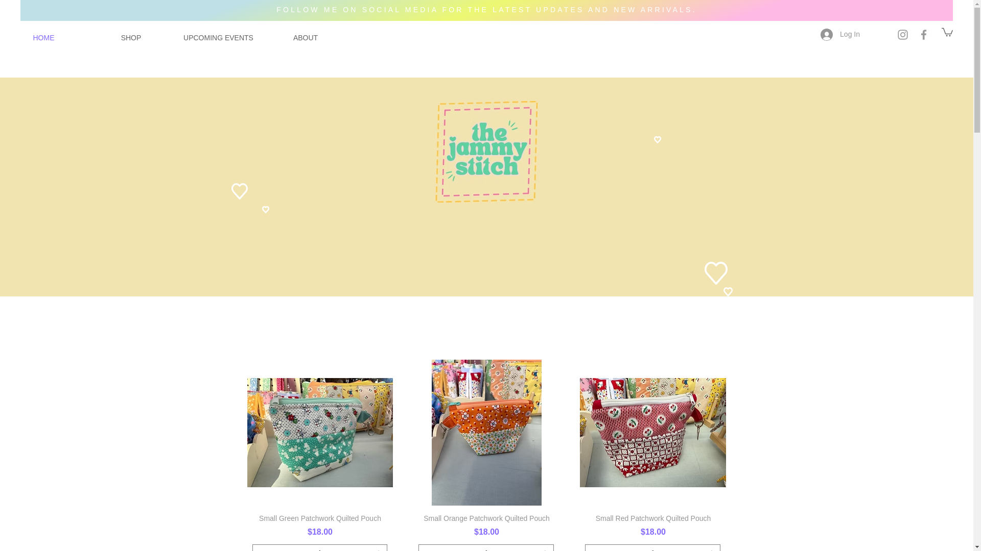 website screenshot of https://thejammystitch.com/