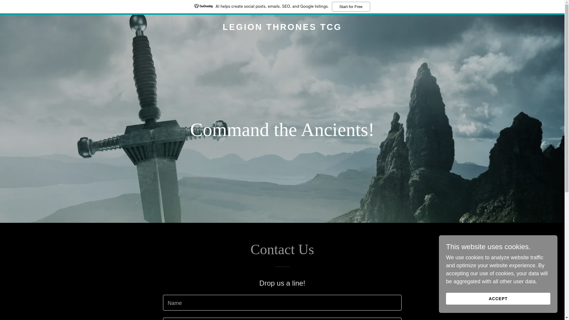 website screenshot of https://legionthrones.com/