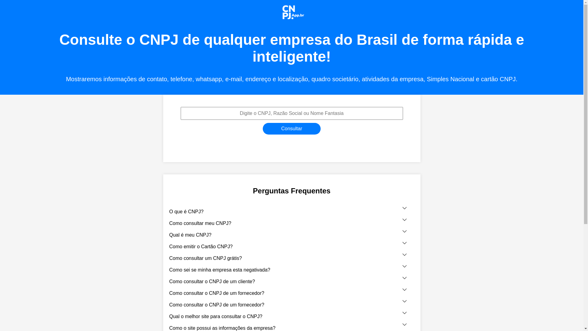 website screenshot of https://leadcnpj.com.br/