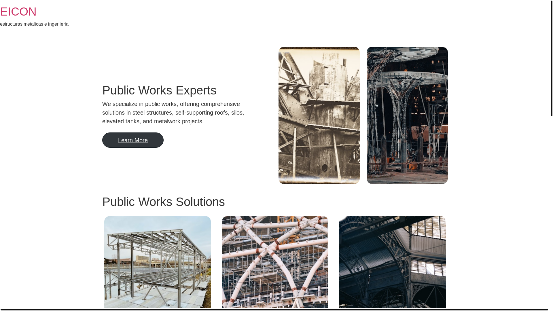 website screenshot of https://eiconestructuras.com/