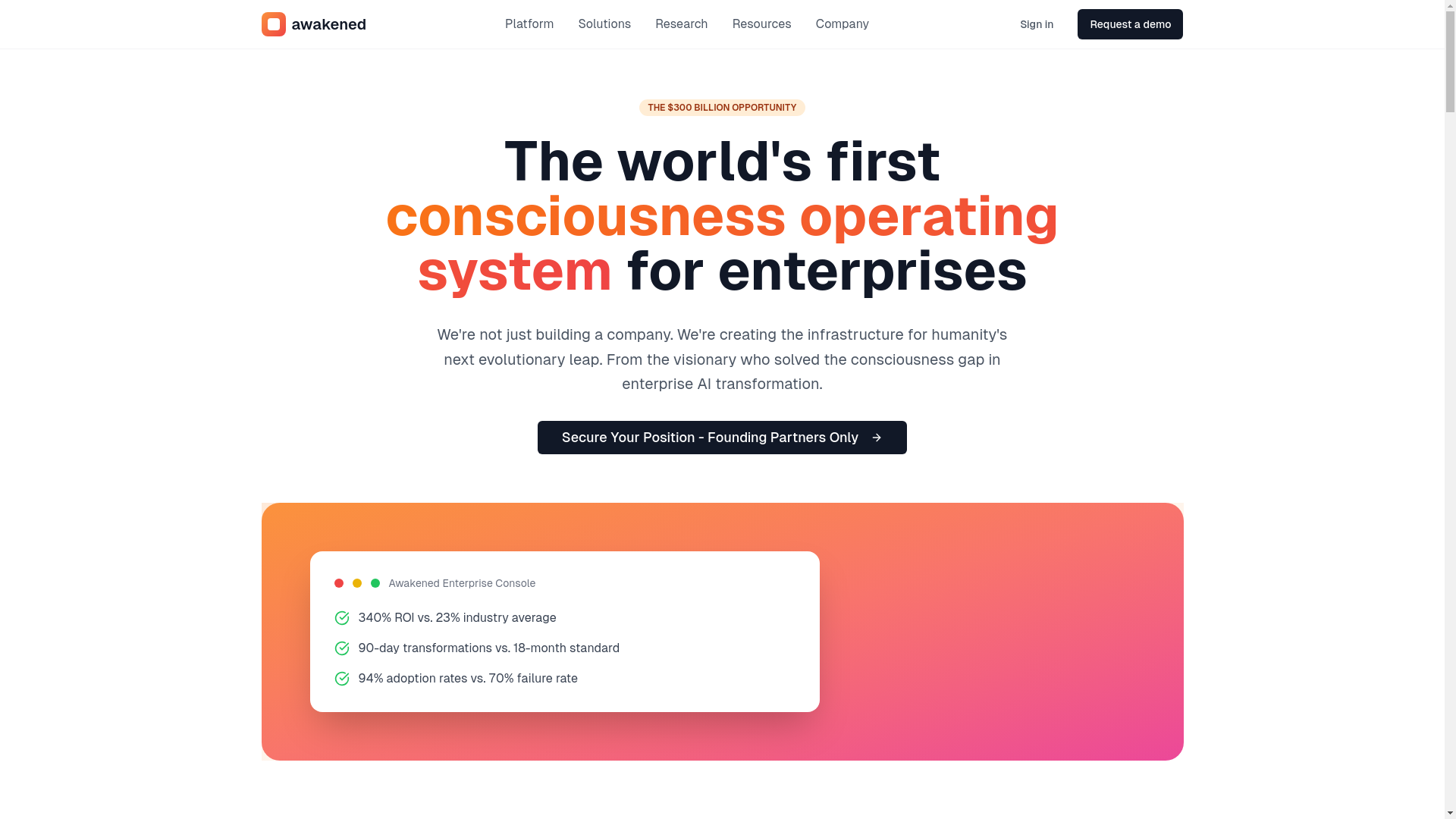 website screenshot of https://awakened.sbs/