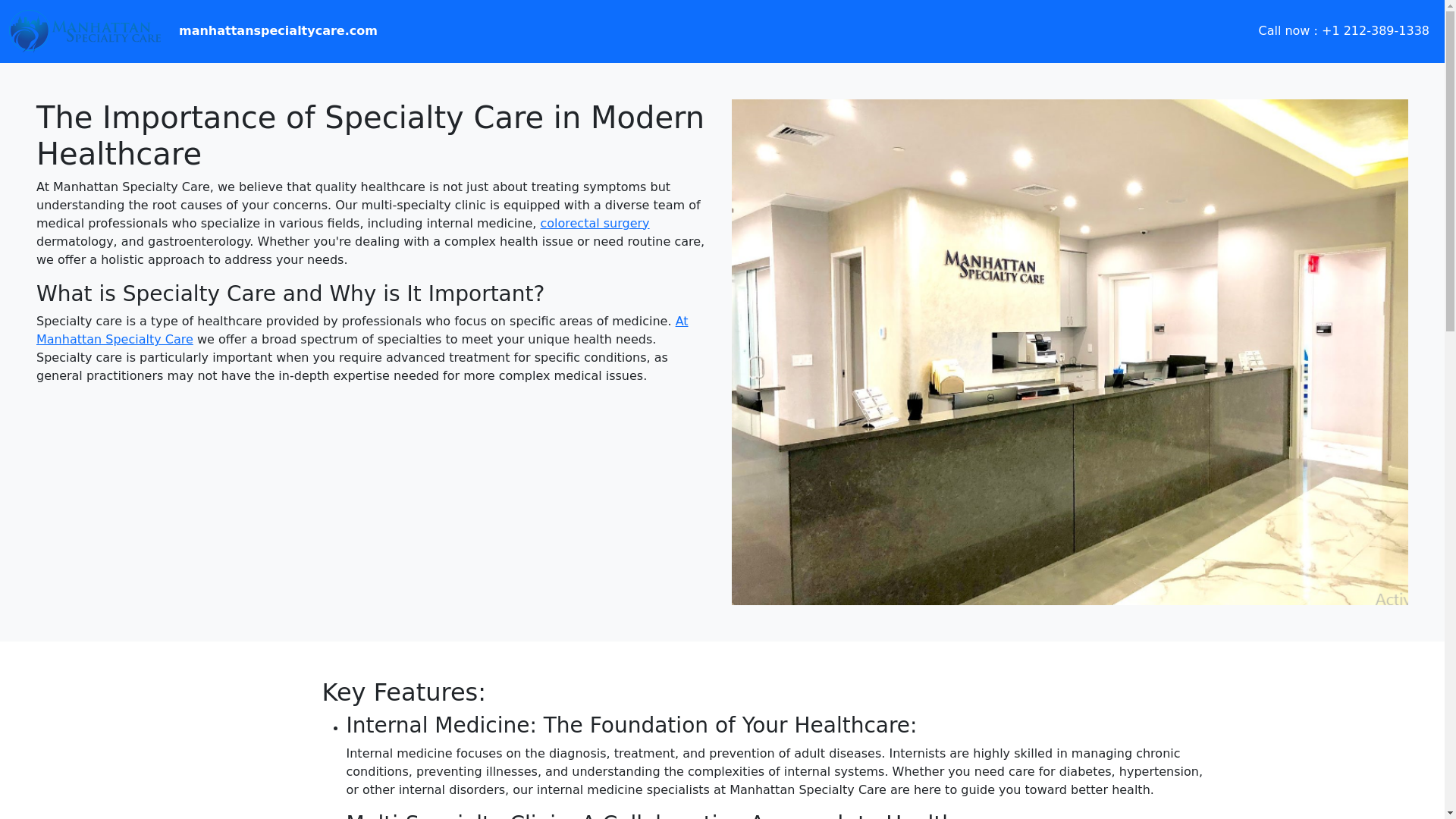website screenshot of https://theimportanceofspecialtycareinmodernhealthcare.pages.dev/