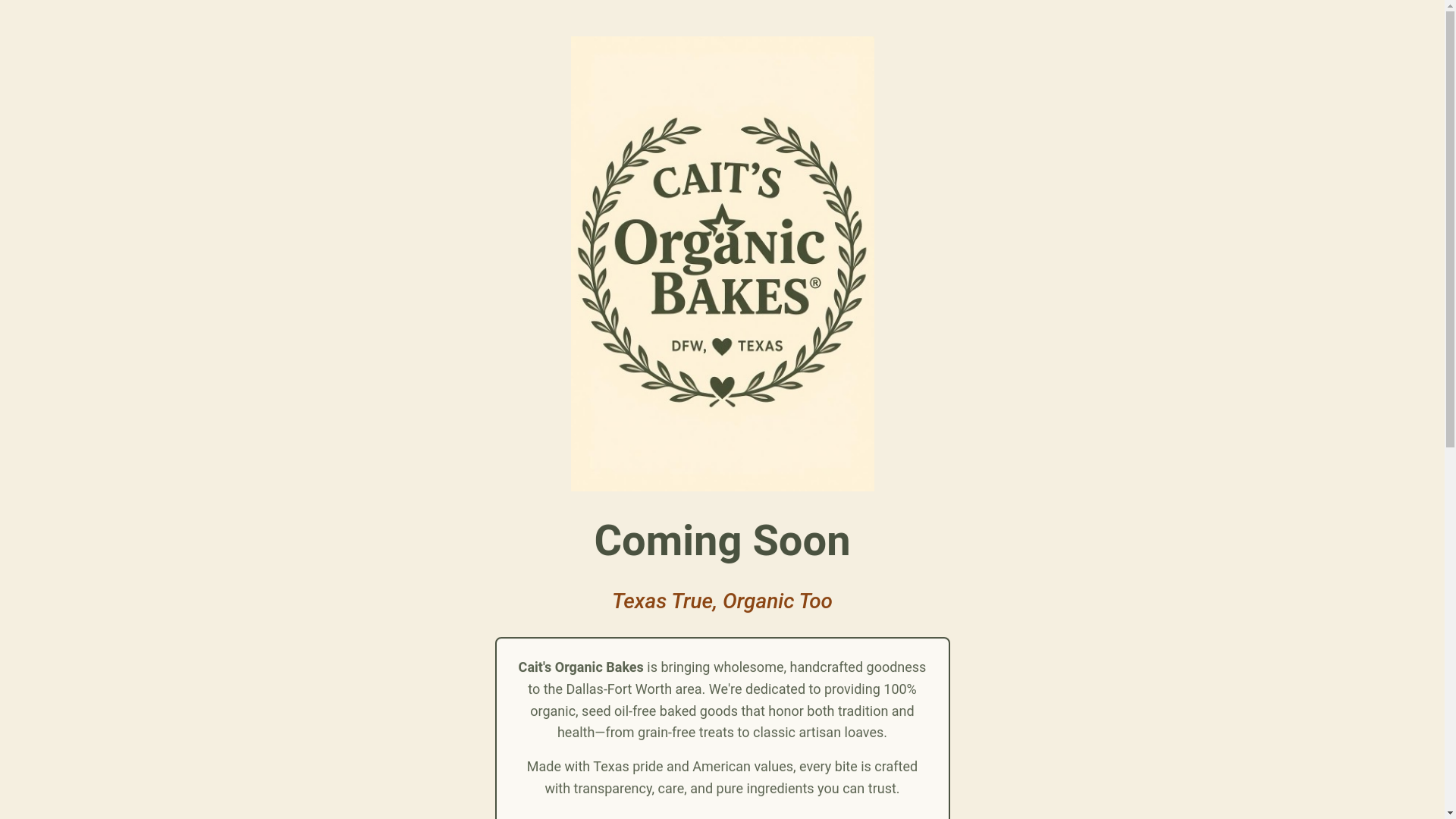 website screenshot of https://caitsorganic.pages.dev/