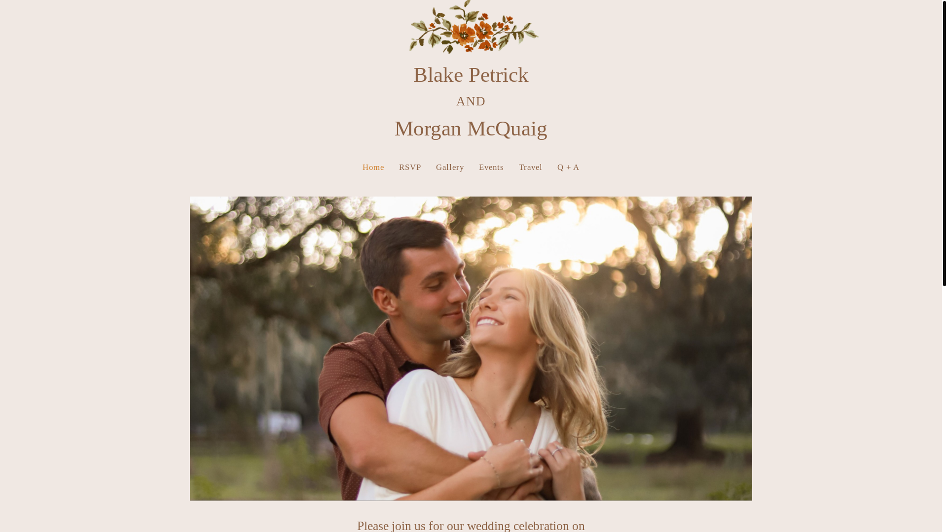 website screenshot of https://blakeandmorgan2025.com/