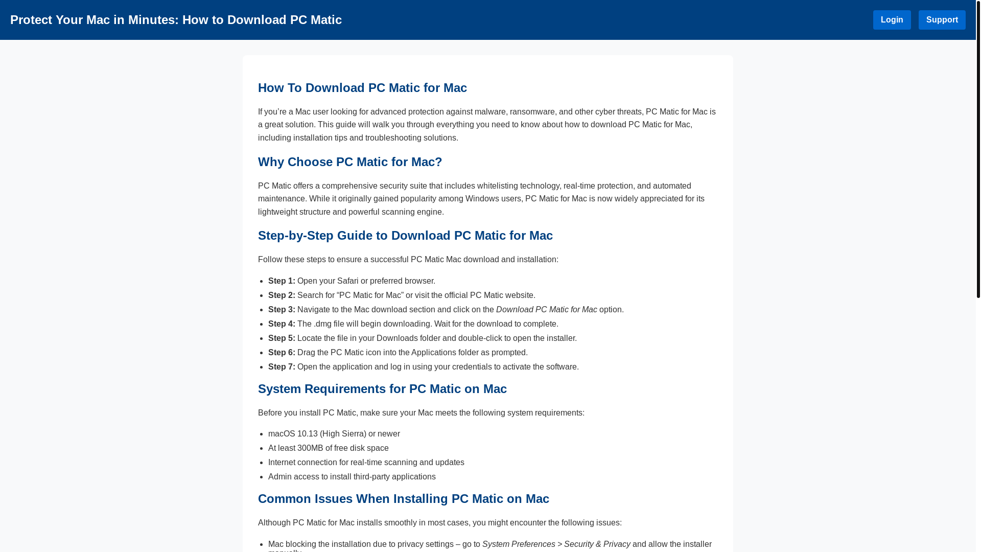 website screenshot of https://downloadpcmaticformac.pages.dev/