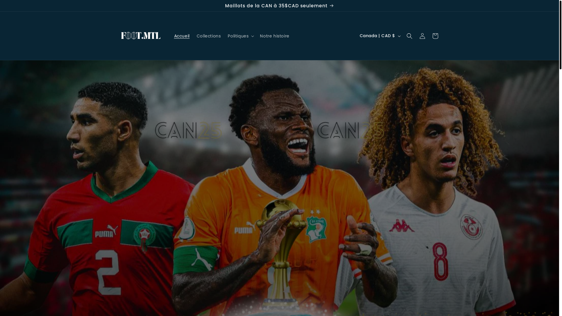 website screenshot of https://footmtl.com/