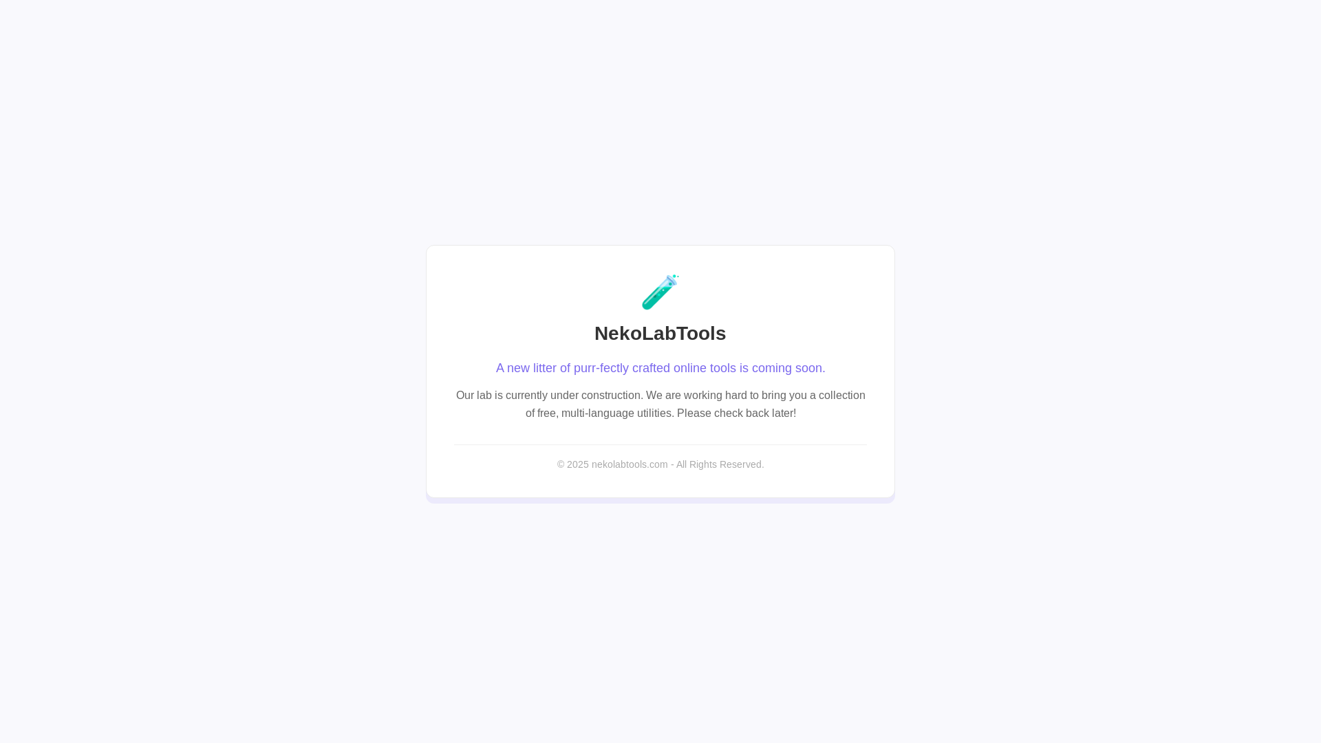 website screenshot of https://nekolab-tools-helloworld.pages.dev/