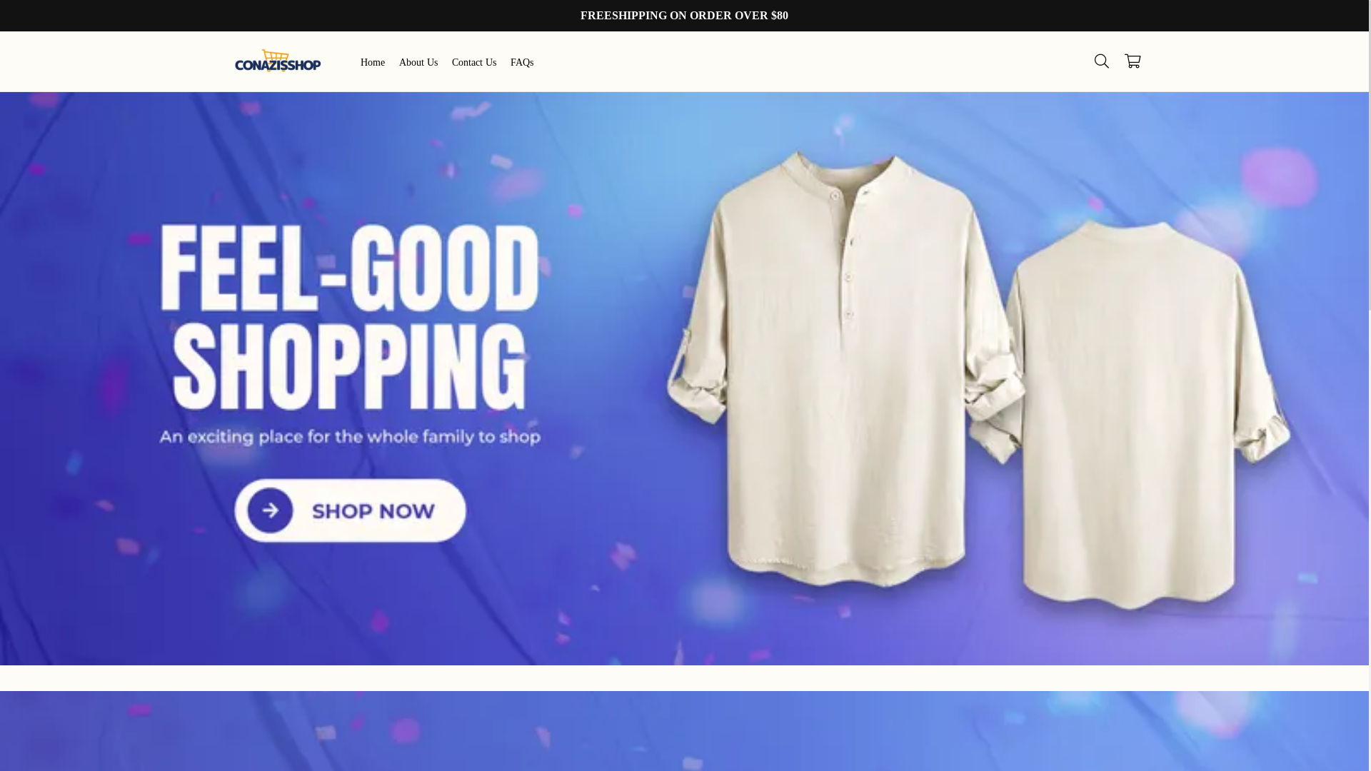 website screenshot of https://conazisshop.com/