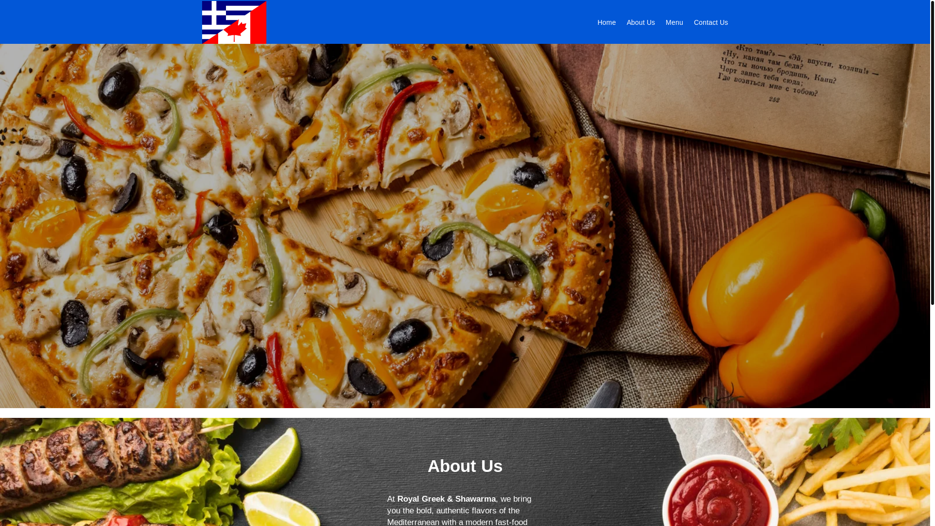 website screenshot of https://royalgreek.ca/