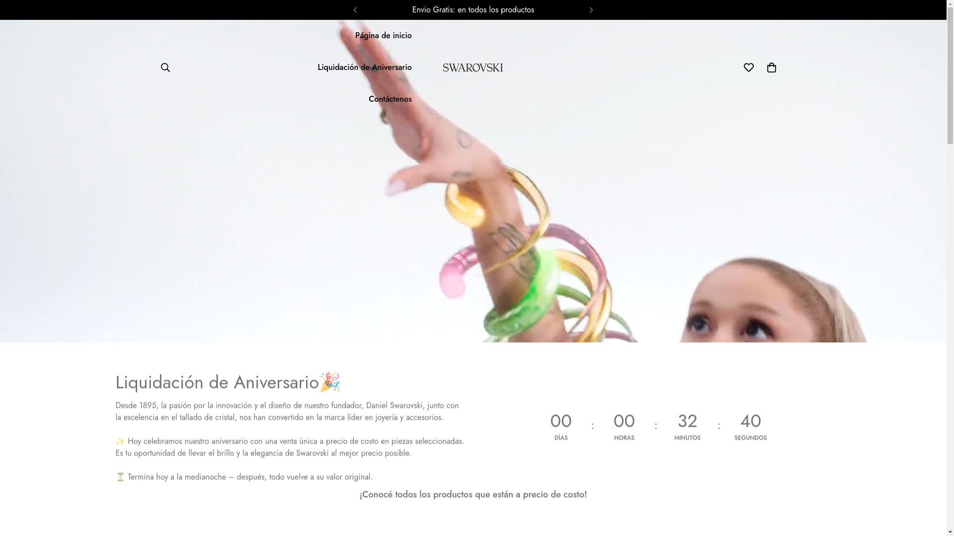 website screenshot of https://tiendaswarovski.com/