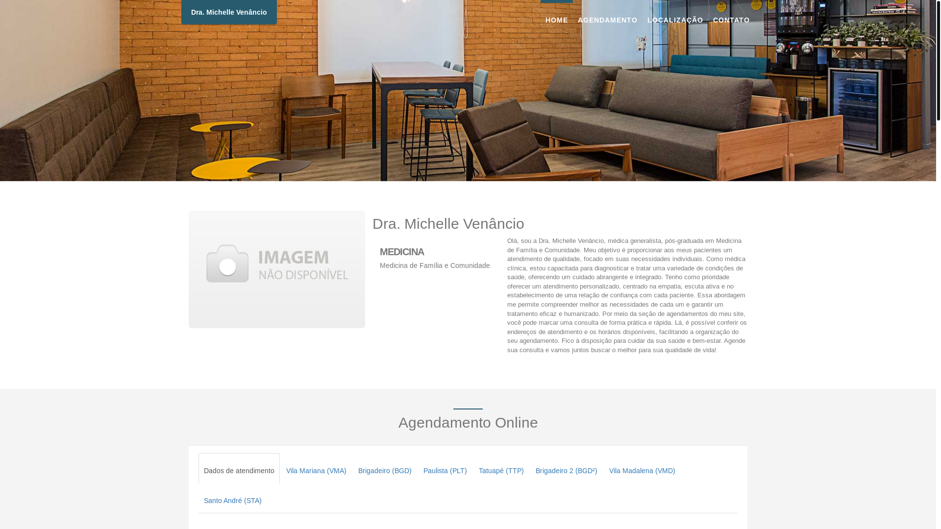 website screenshot of https://dramichellevenancio.com.br/