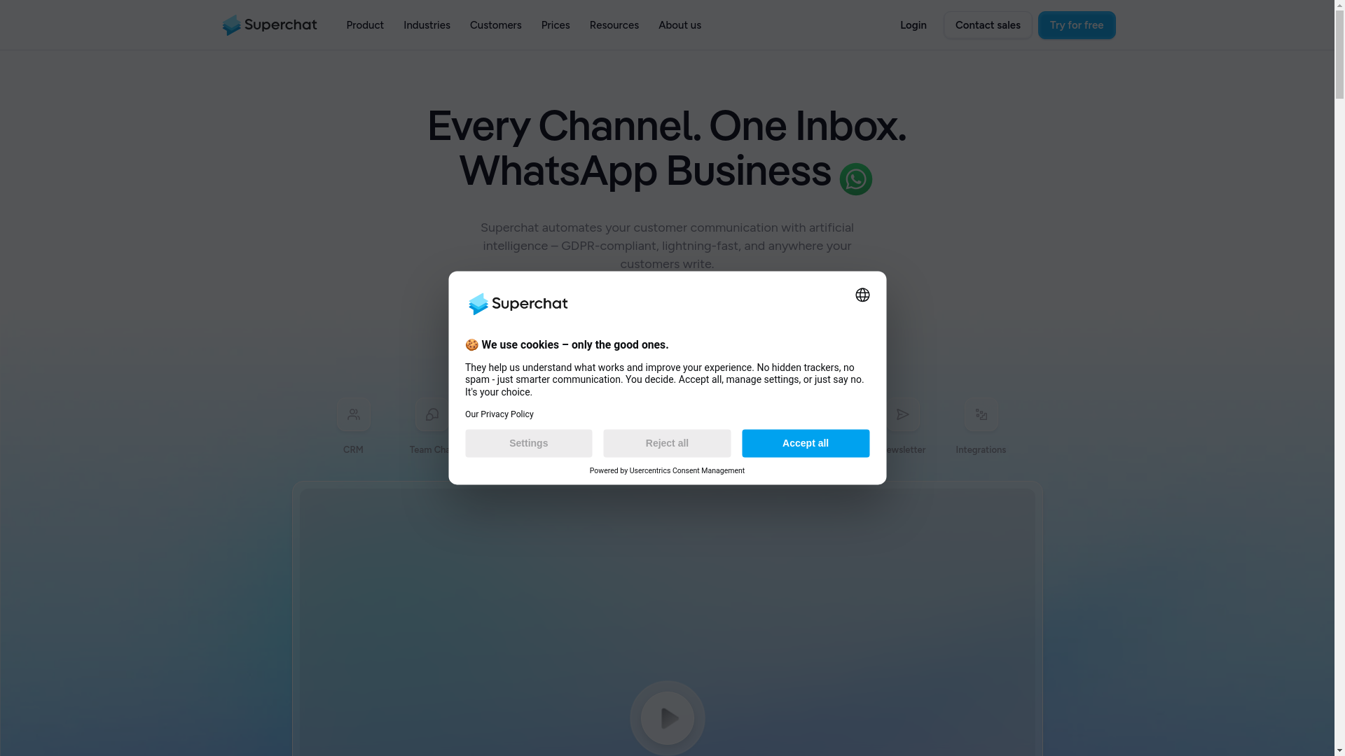 website screenshot of https://trysuperaichat.com/