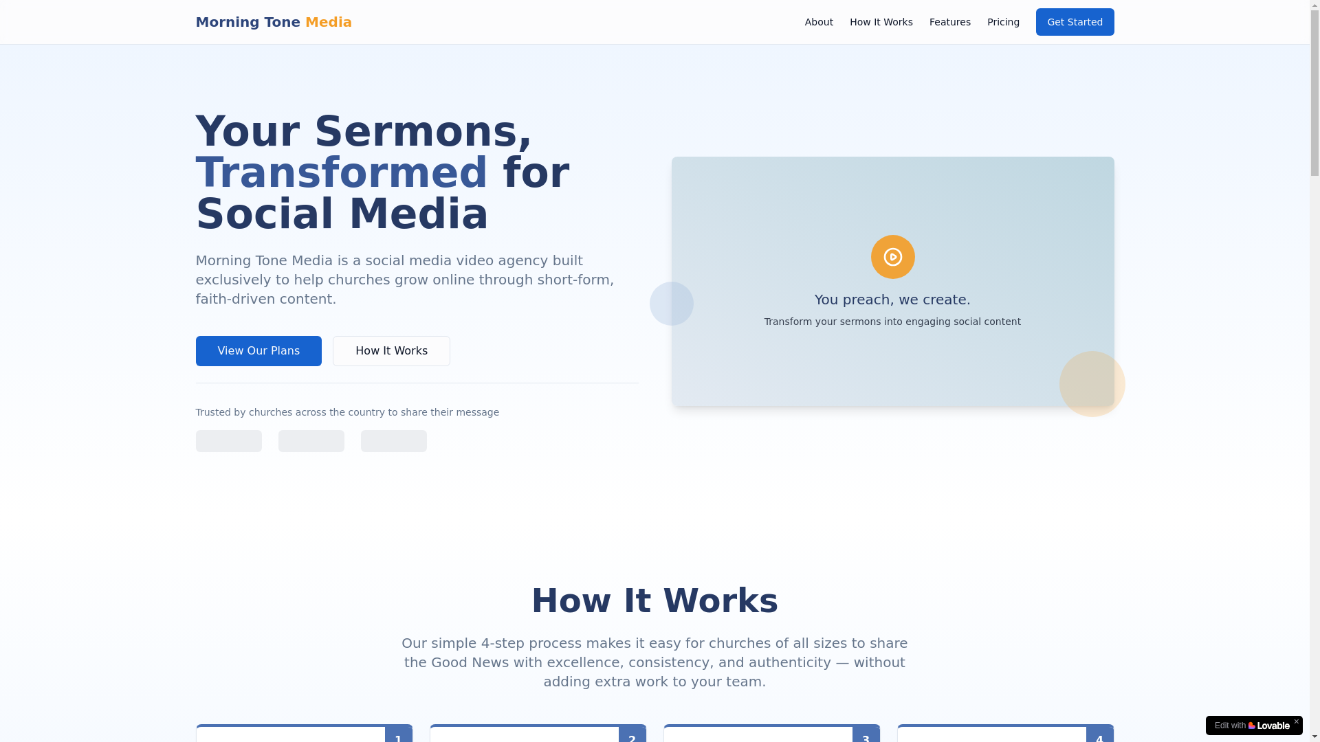 website screenshot of https://morningtonemedia.com/