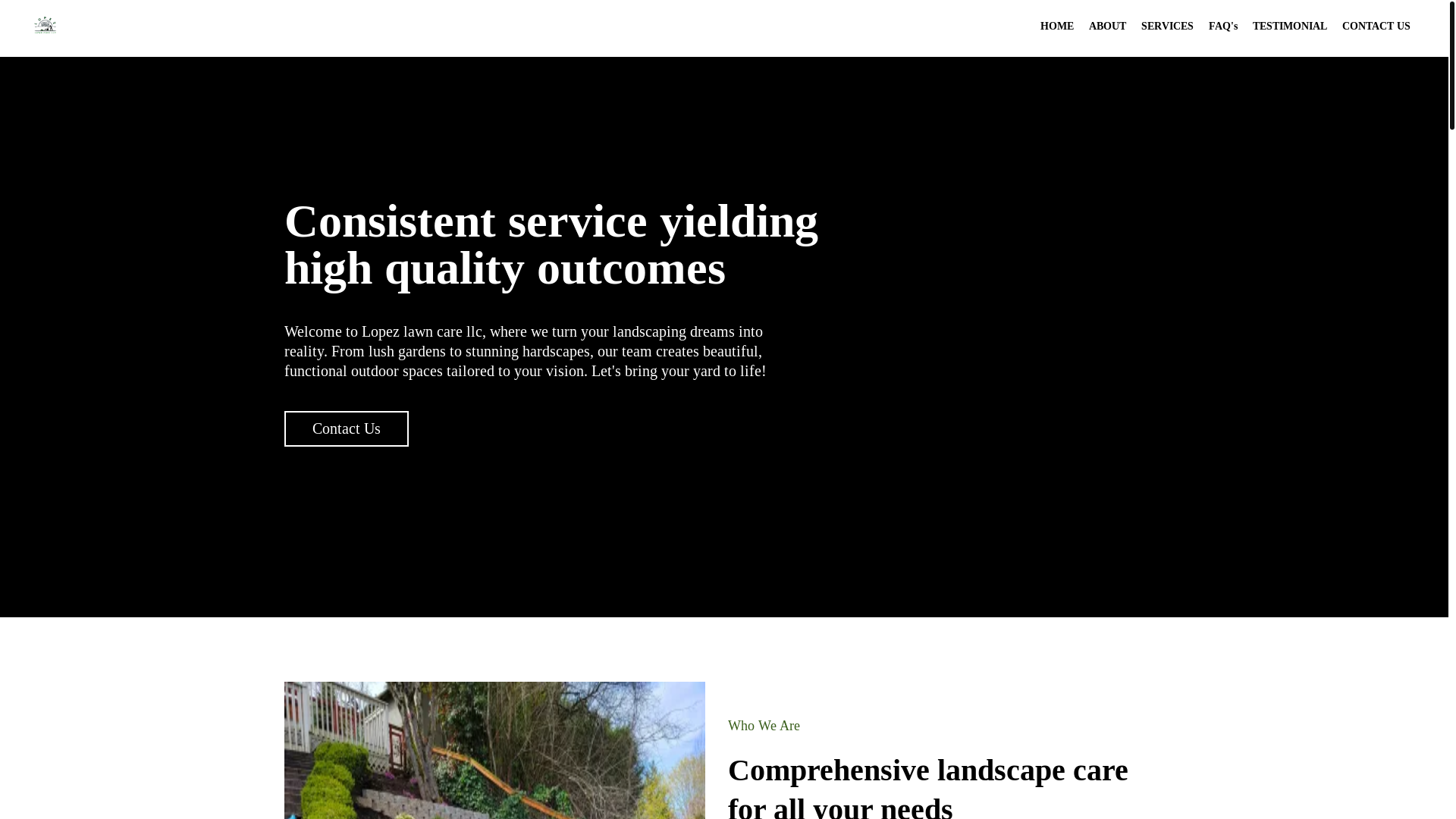 website screenshot of https://lopezlandscapingnj.com/