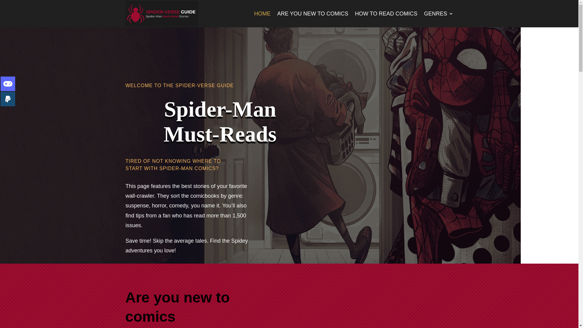 website screenshot of https://spiderverseguide.com/
