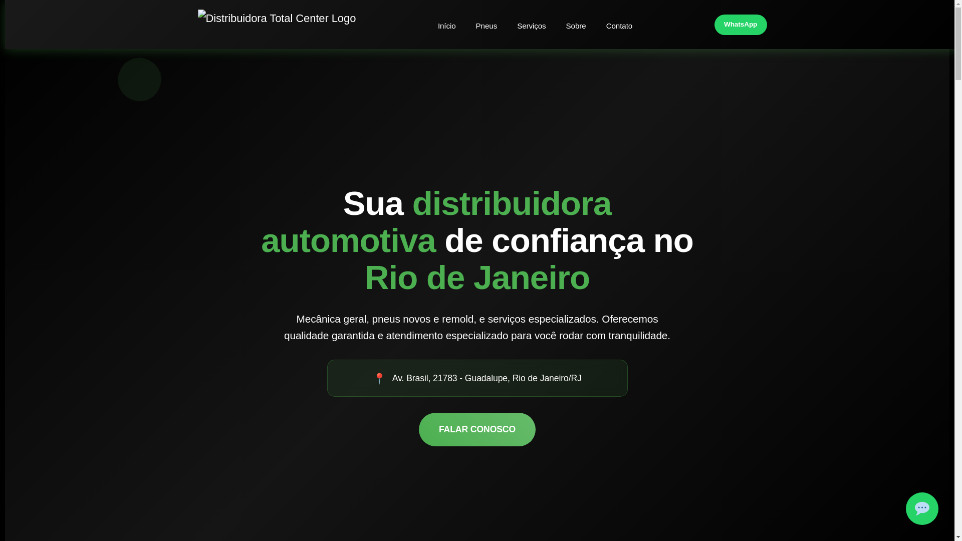 website screenshot of https://distribuidoratotalcenter.com.br/