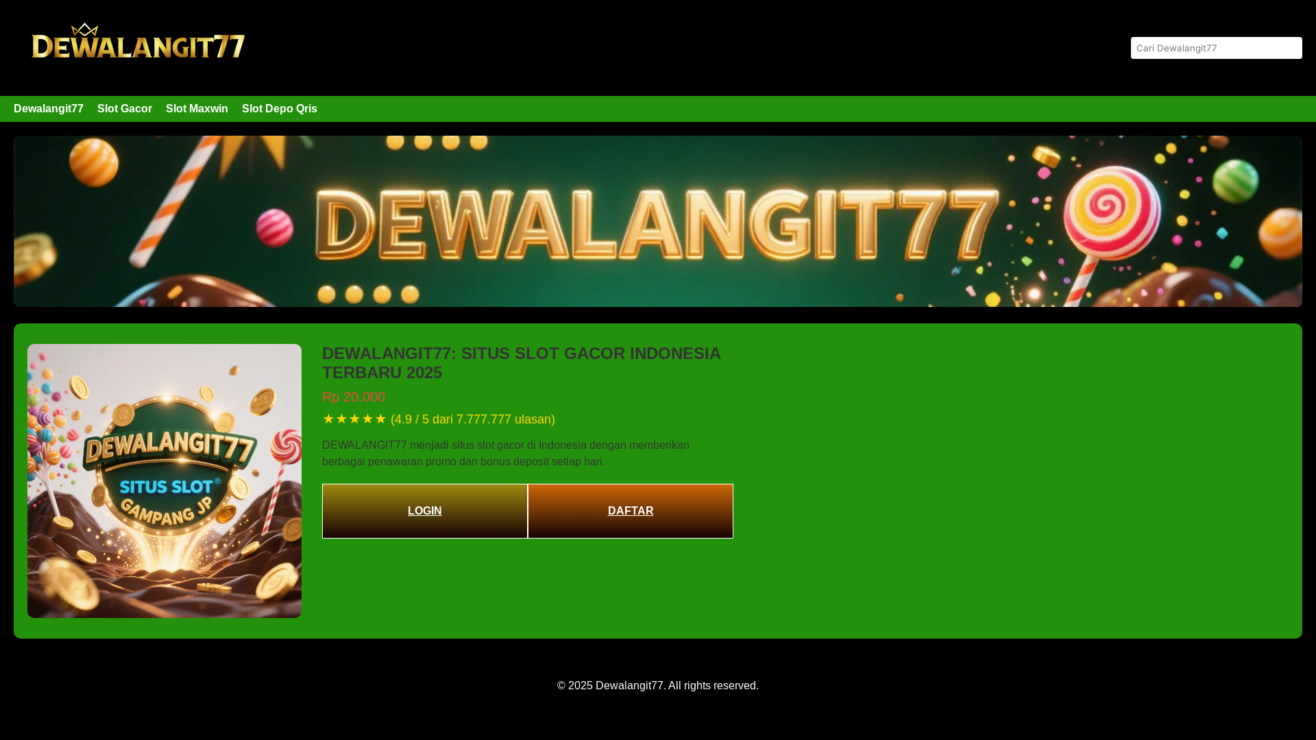 website screenshot of https://dewamaju.pages.dev/