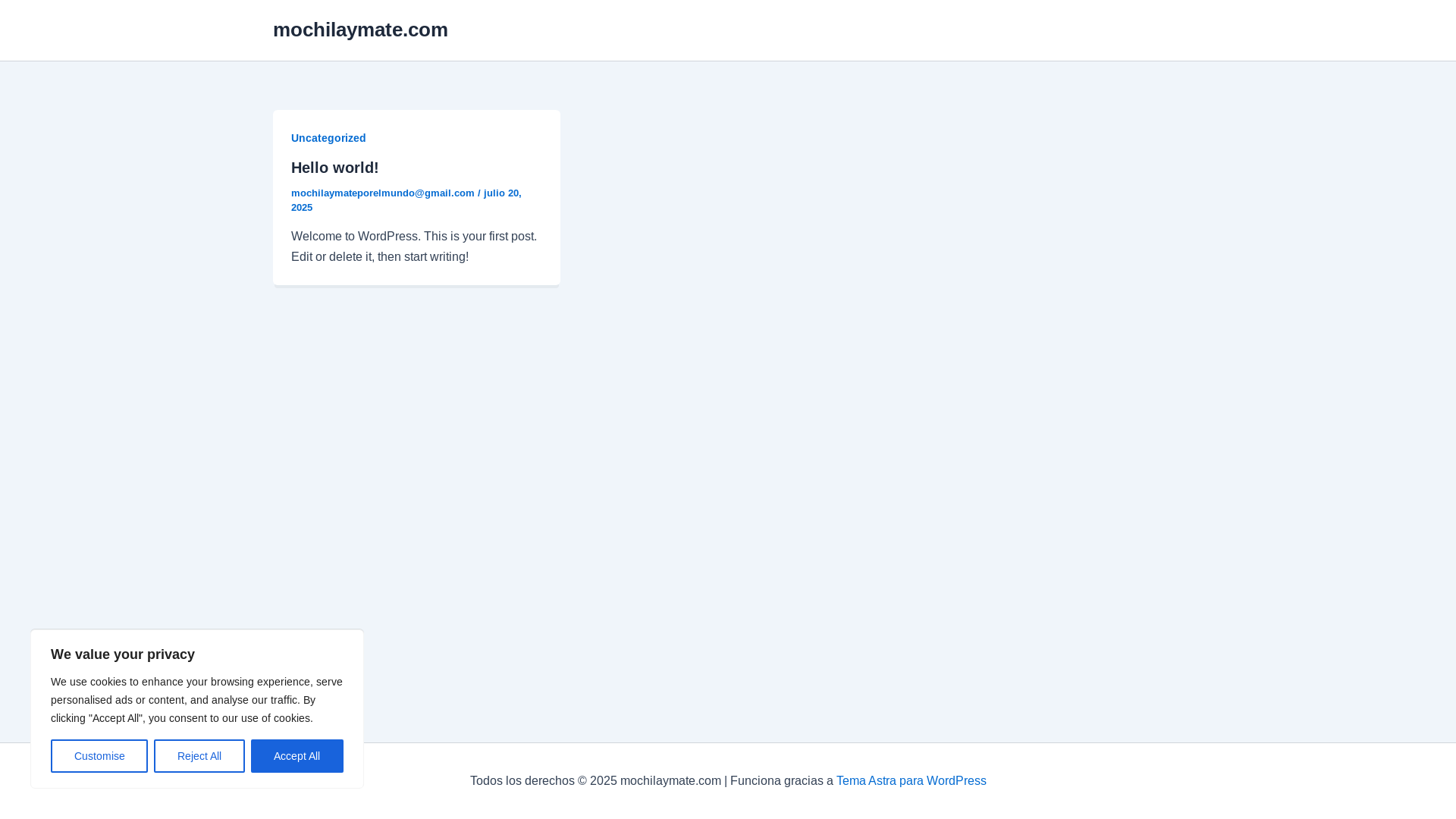 website screenshot of https://mochilaymate.com/