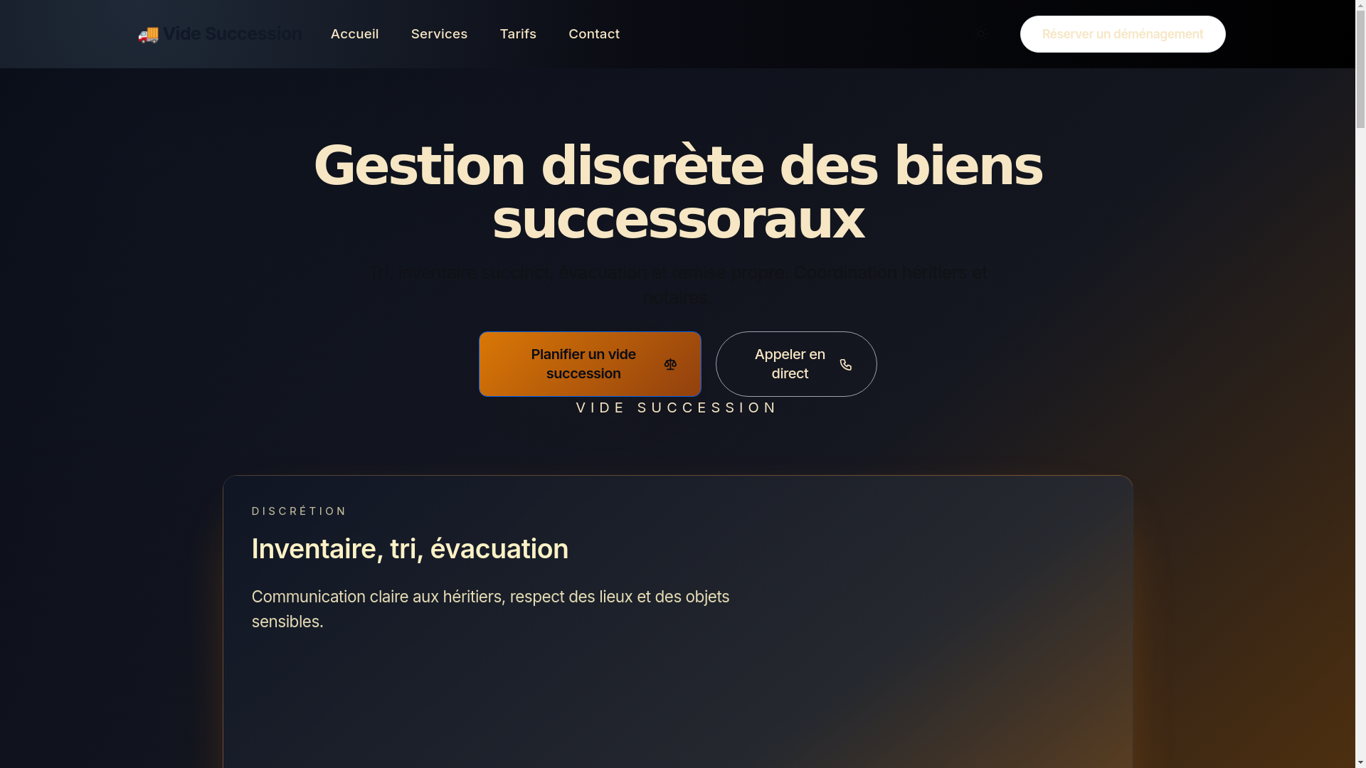 website screenshot of https://videsuccession.ch/