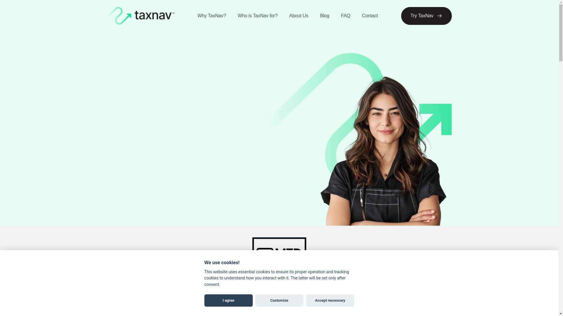 website screenshot of https://1taxnav.co.uk/