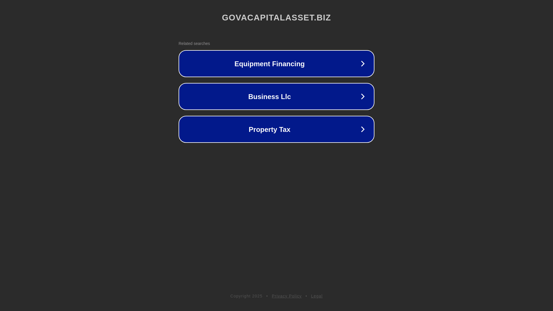 website screenshot of https://govacapitalasset.biz/