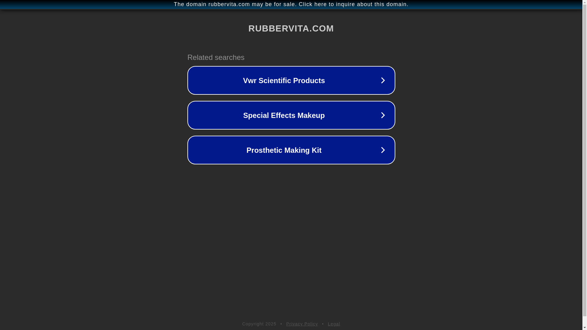website screenshot of http://wwww.rubbervita.com/