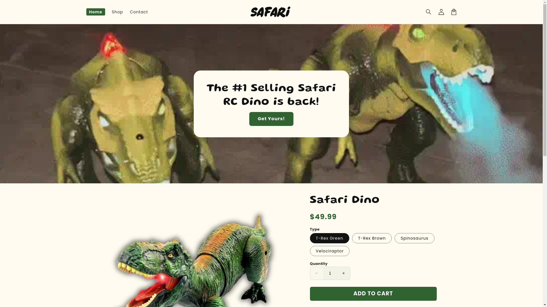 website screenshot of https://safaritoys.co/
