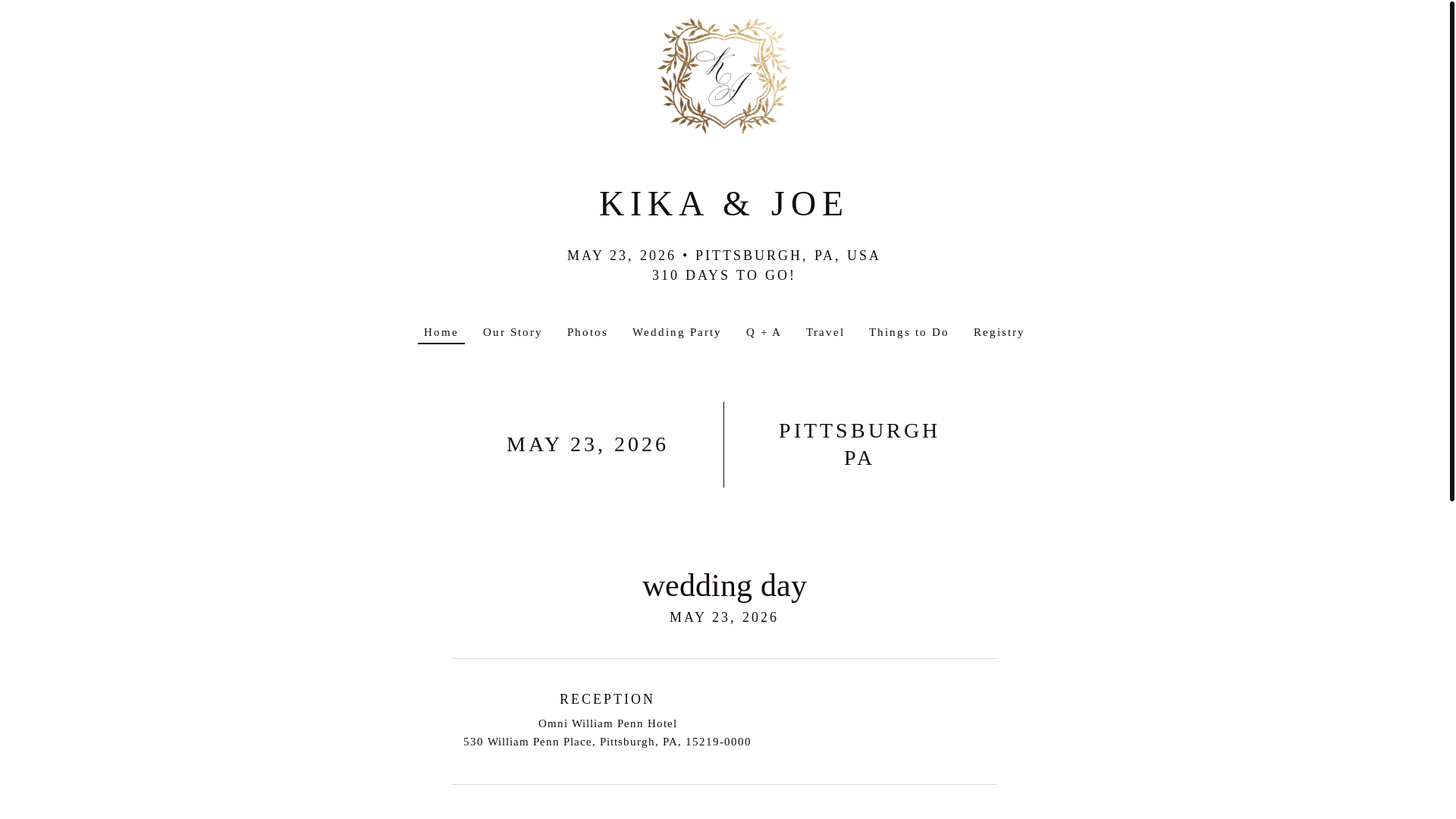 website screenshot of https://joeandkika.com/
