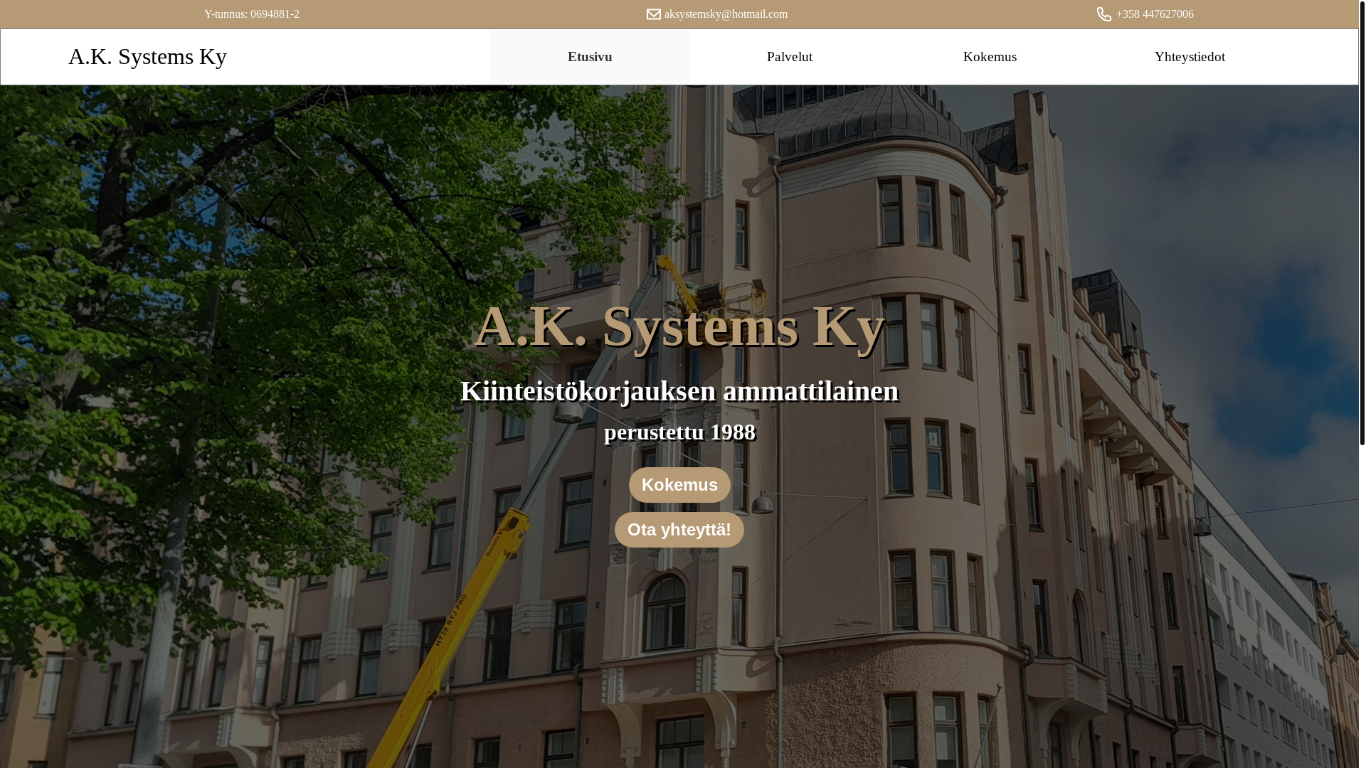 website screenshot of https://aksystems.pages.dev/