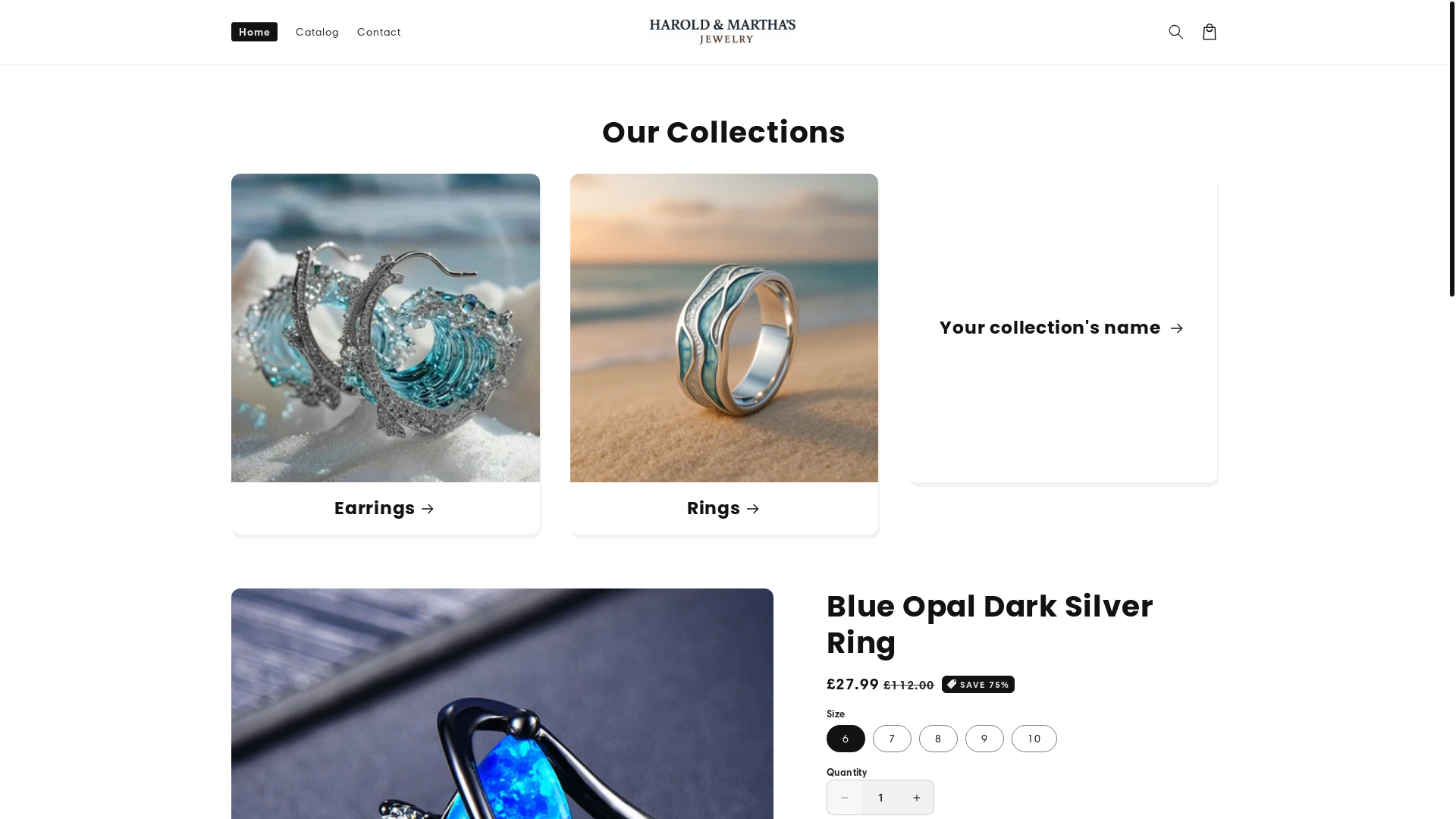 website screenshot of https://haroldmartha.com/
