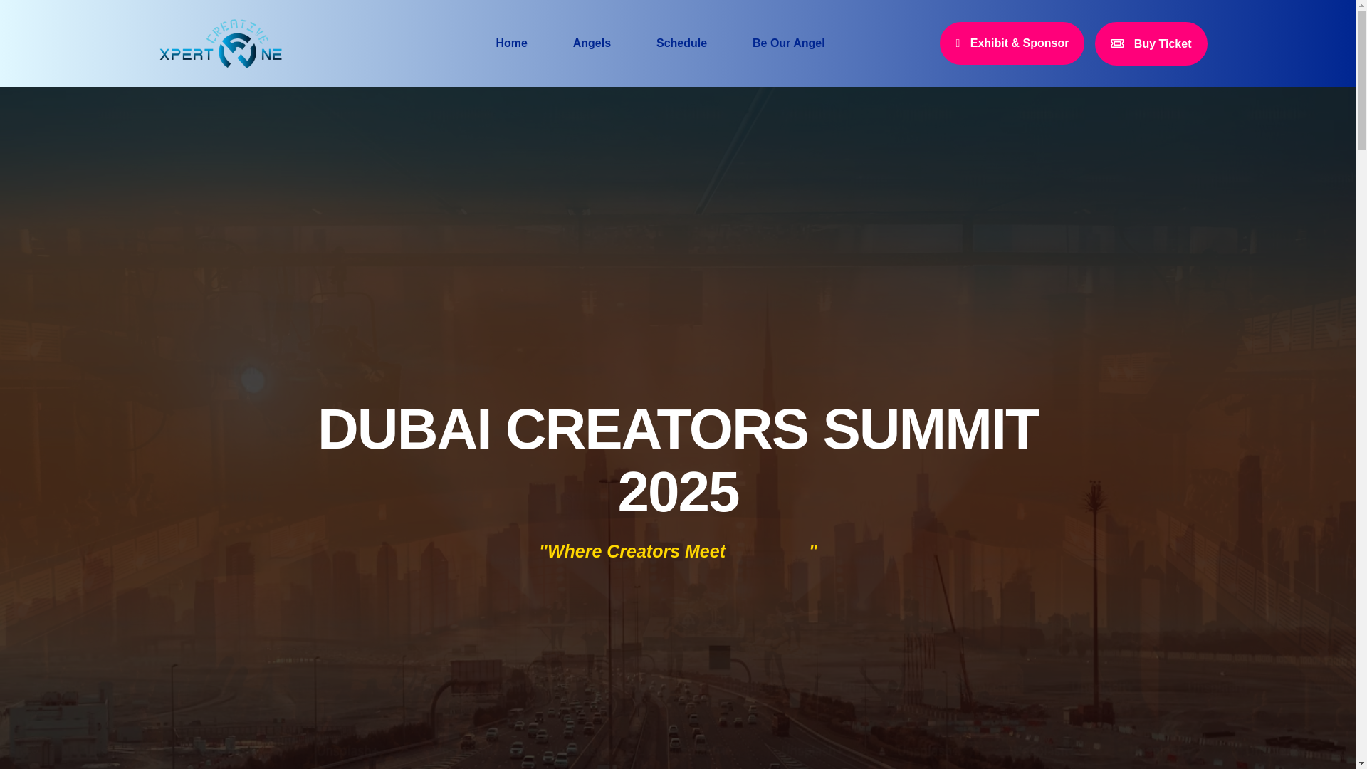 website screenshot of https://dubaicreatorsummit.com/