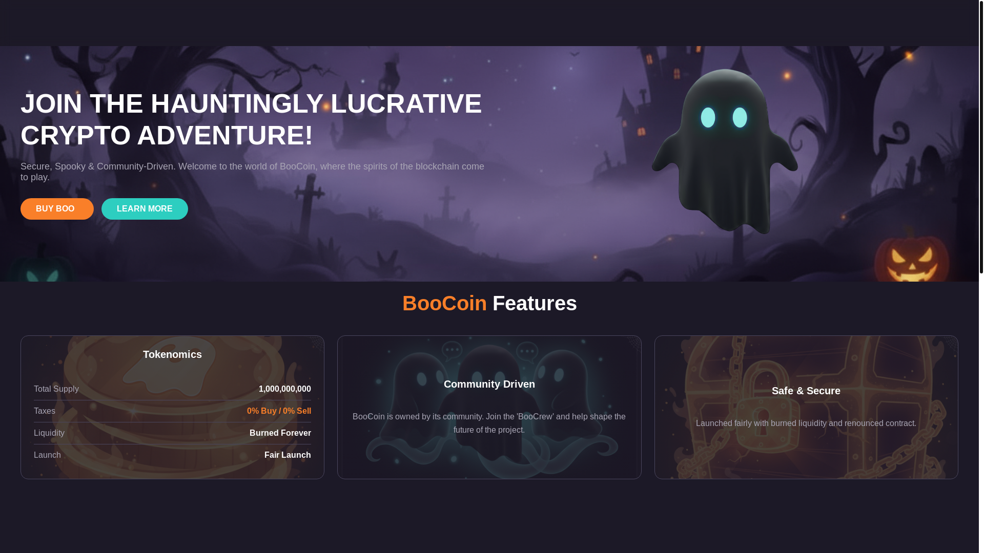 website screenshot of https://boocoinsol.pages.dev/