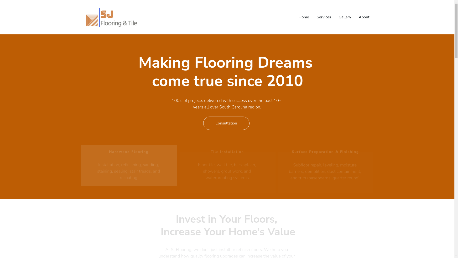 website screenshot of https://sjflooringandtiling.com/