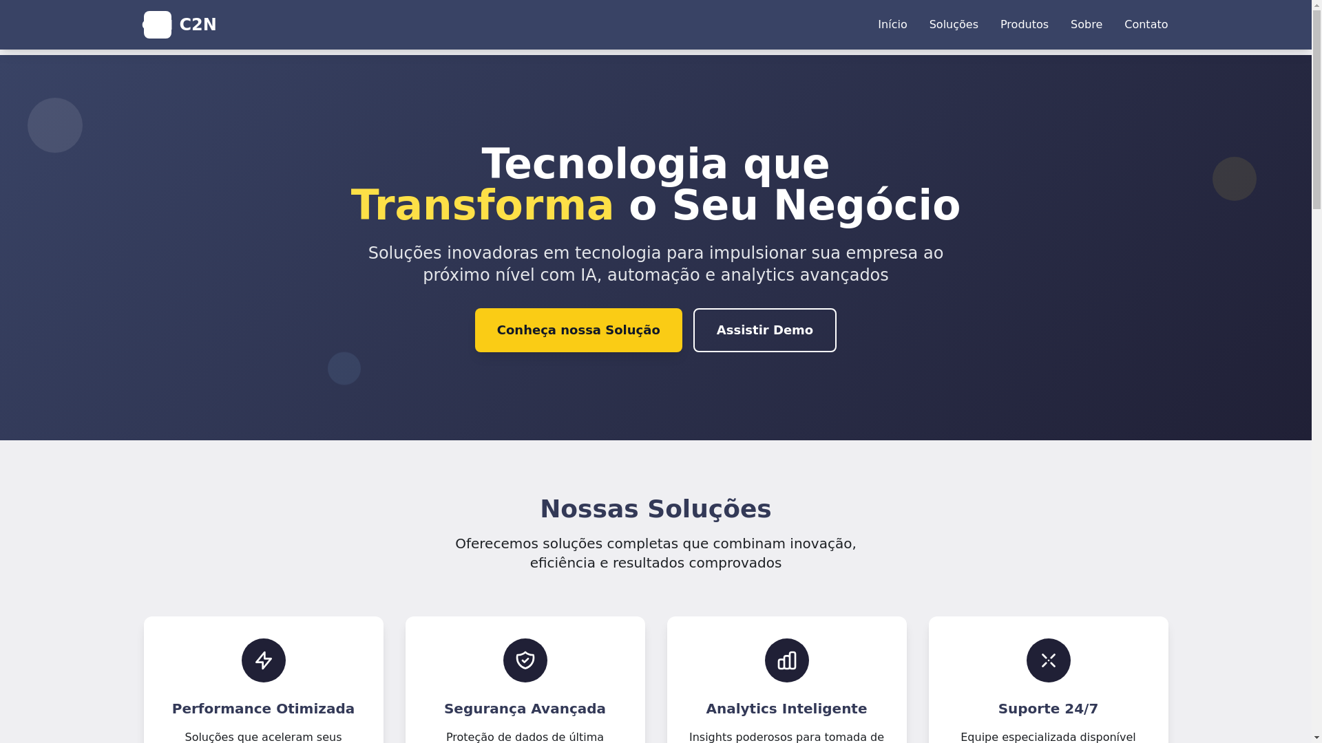 website screenshot of https://c2nconsulting.com.br/