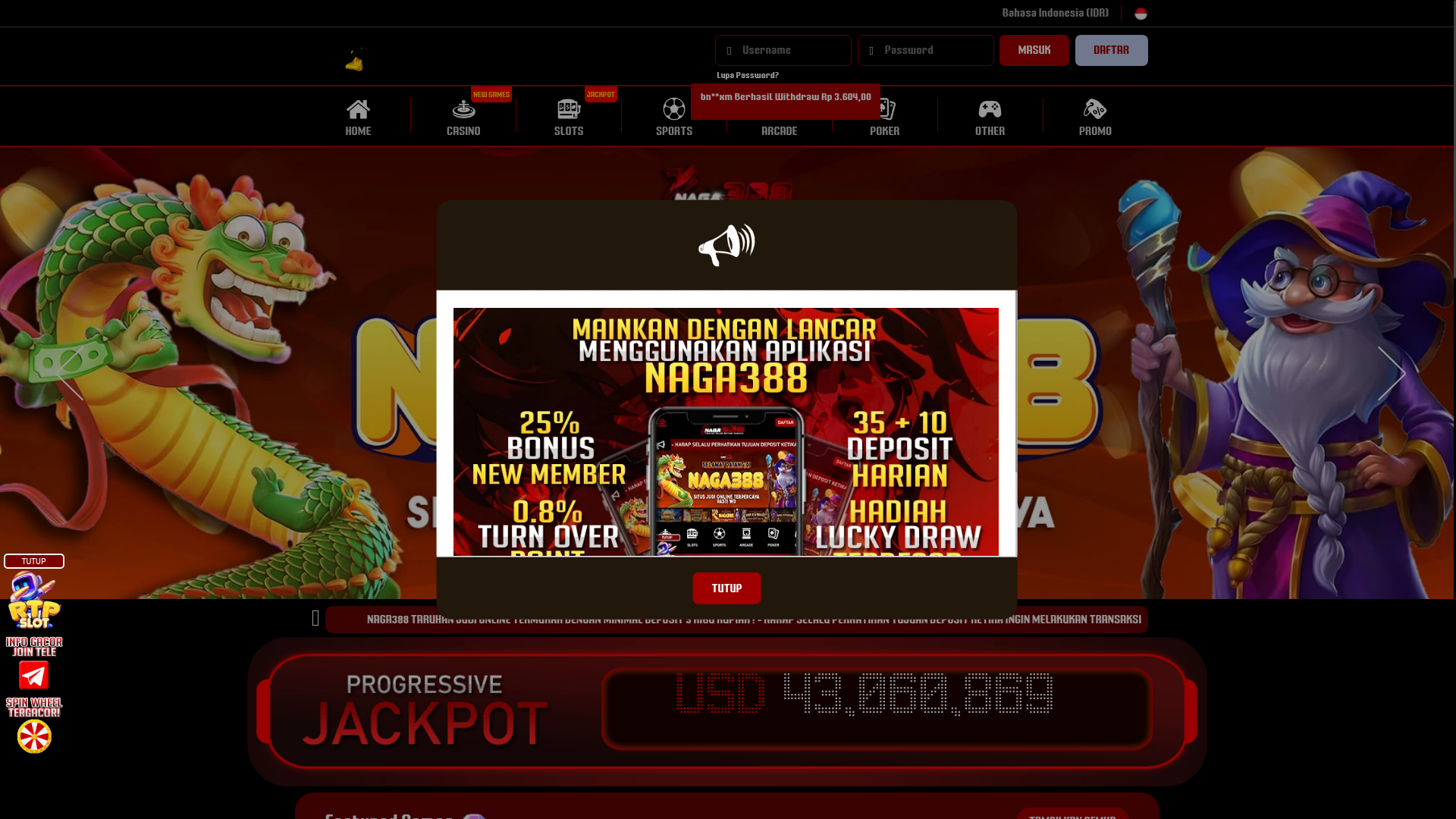 website screenshot of https://vpnnaga388.xyz/