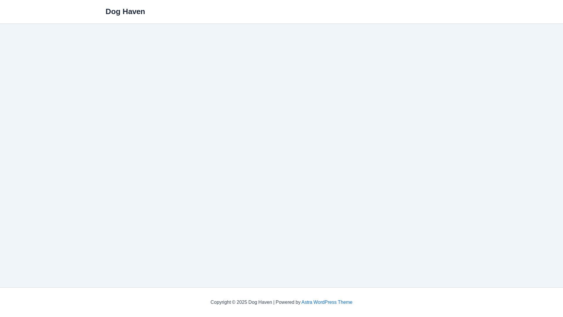 website screenshot of https://doghaven.us/
