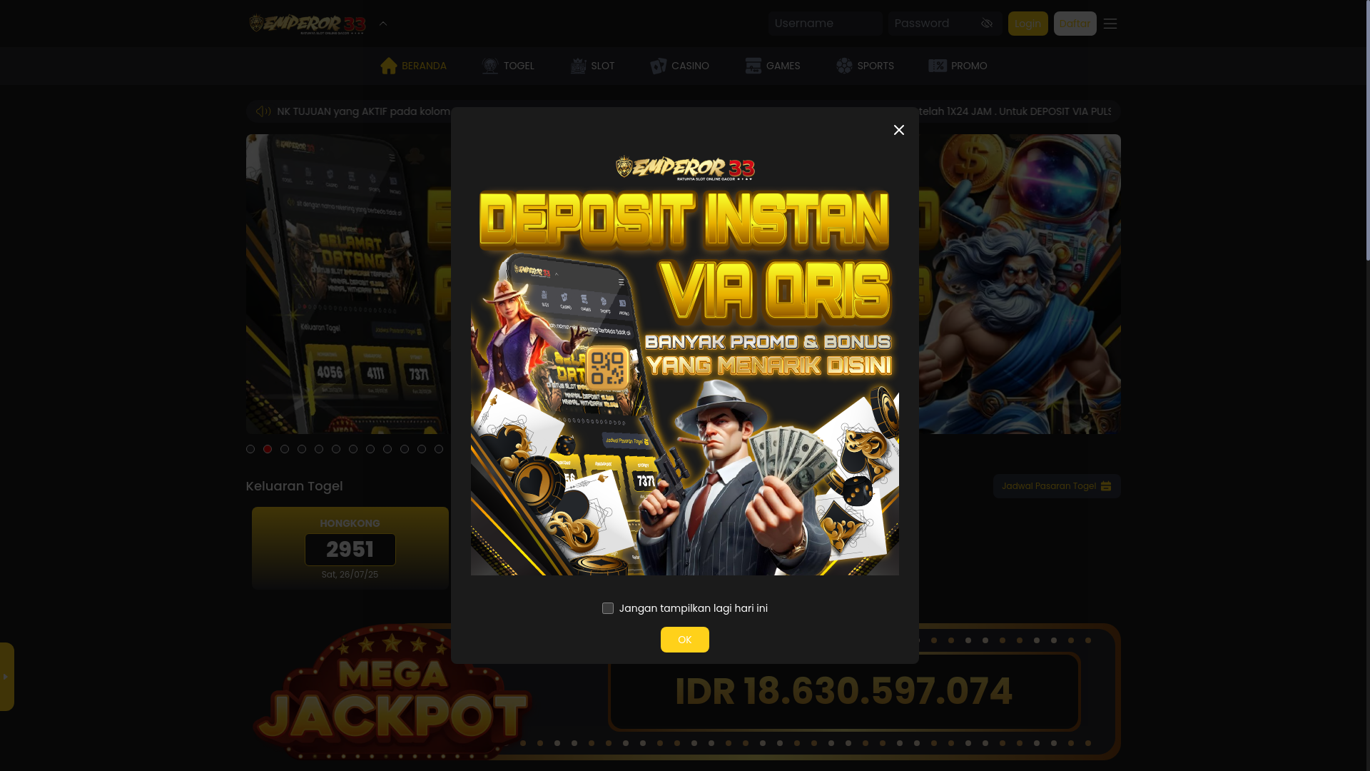 website screenshot of https://bestemperor.monster/