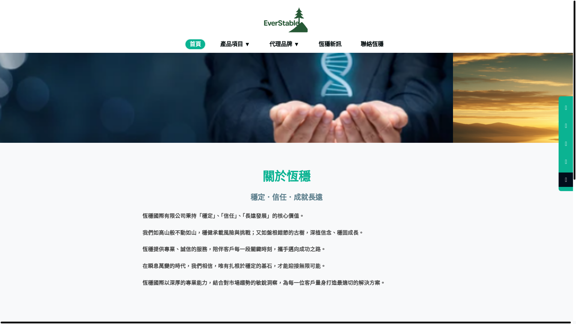 website screenshot of https://everstable.com.tw/