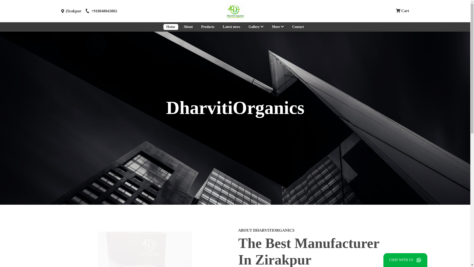 website screenshot of https://dharvitiorganic.com/