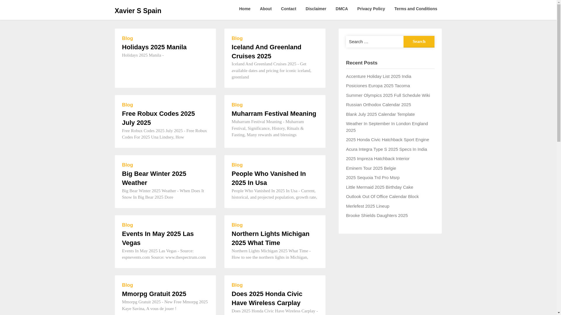 website screenshot of https://xaviersspain.pages.dev/