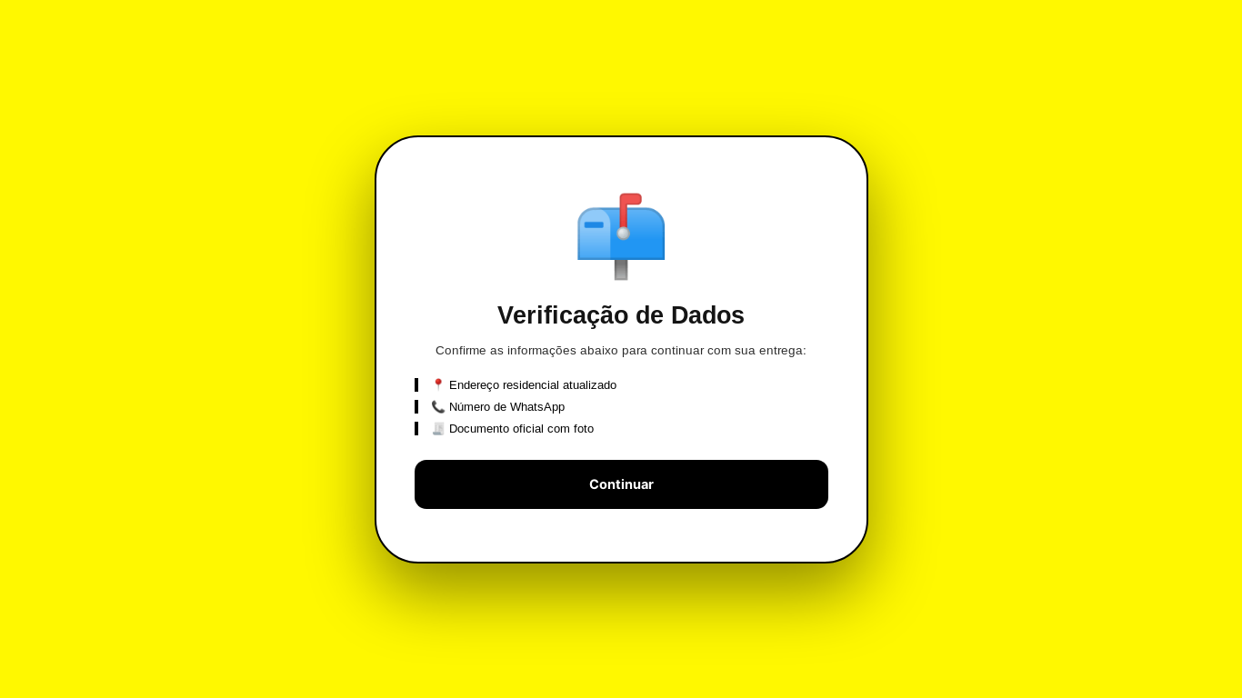 website screenshot of https://checkseueeenvio.shop/