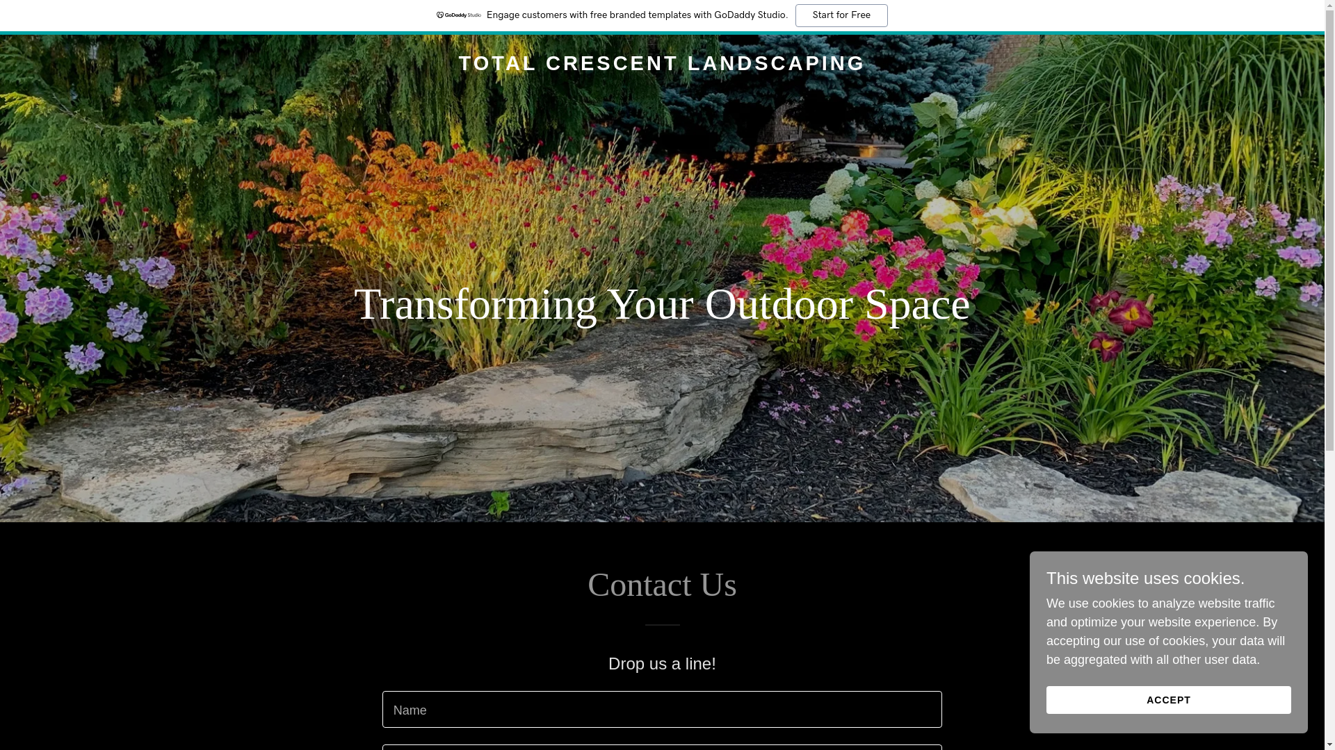 website screenshot of https://totalcrescentlandscaping.com/
