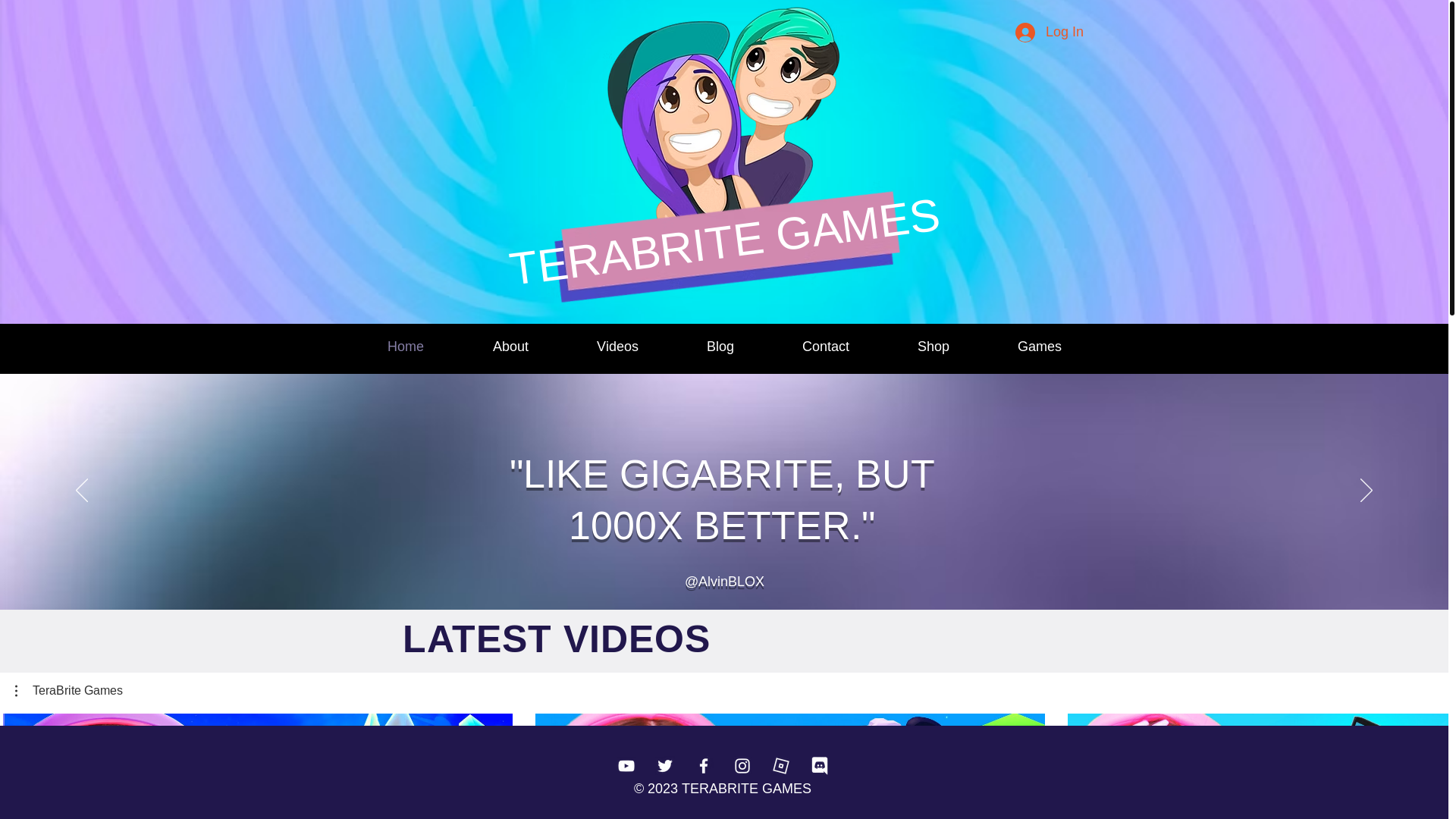 website screenshot of https://terabritegames.com/