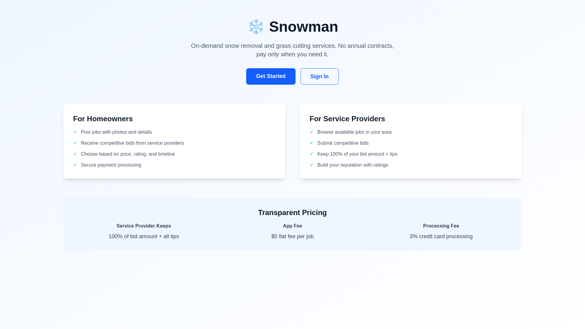 website screenshot of https://snowman1.com/