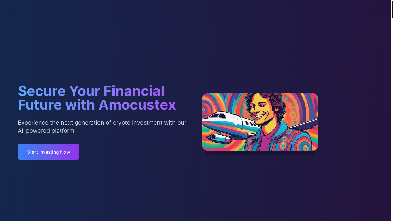 website screenshot of https://amocustexapp.click/