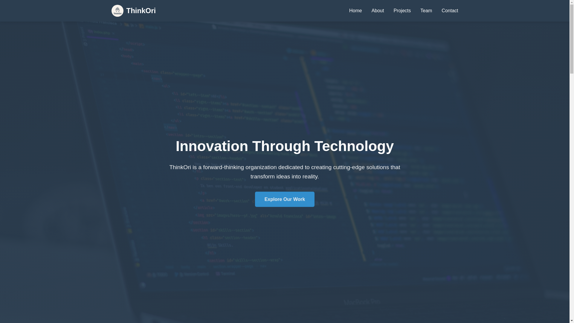 website screenshot of https://thinkori.com/