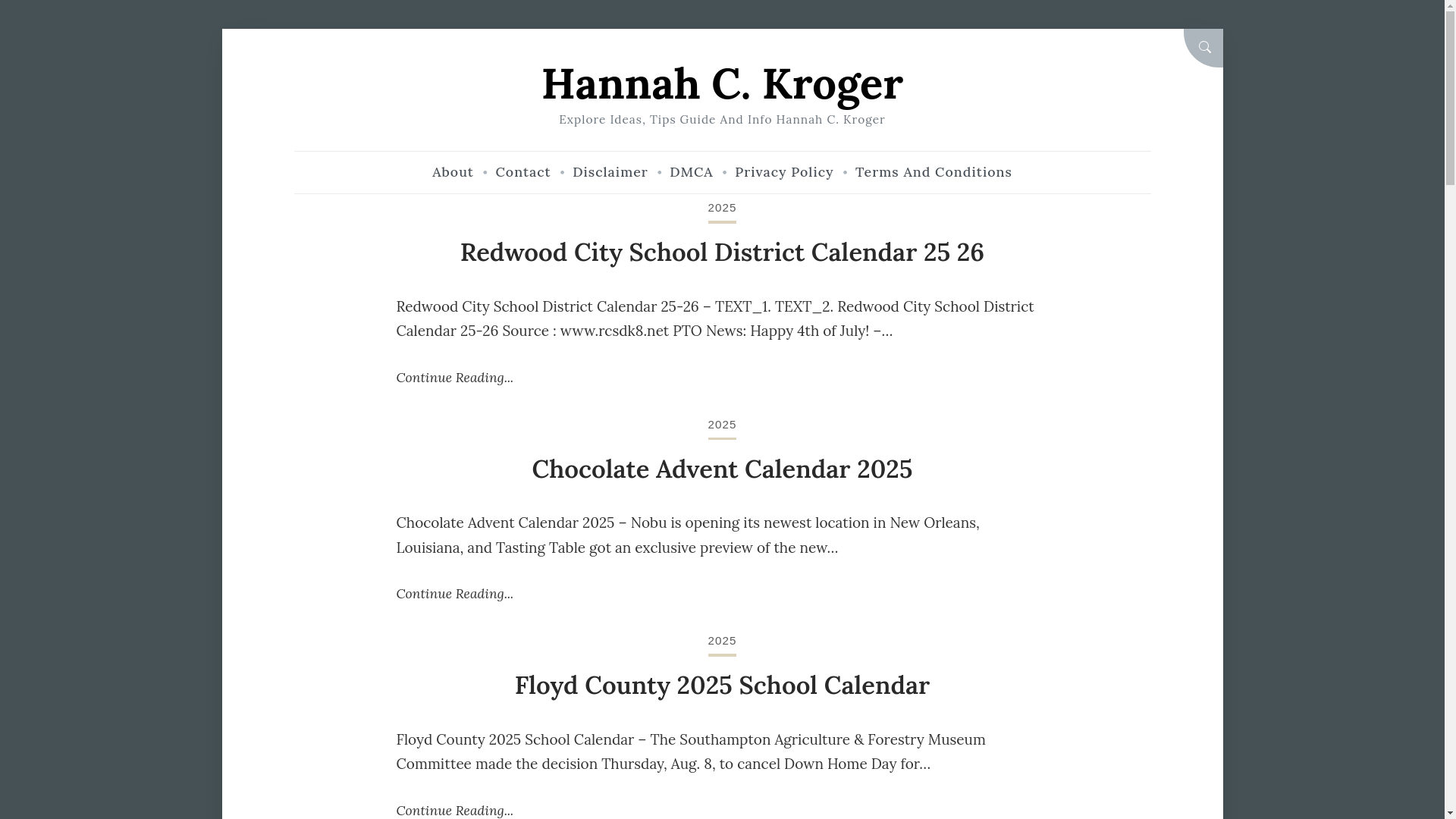website screenshot of https://hannahckroger.pages.dev/